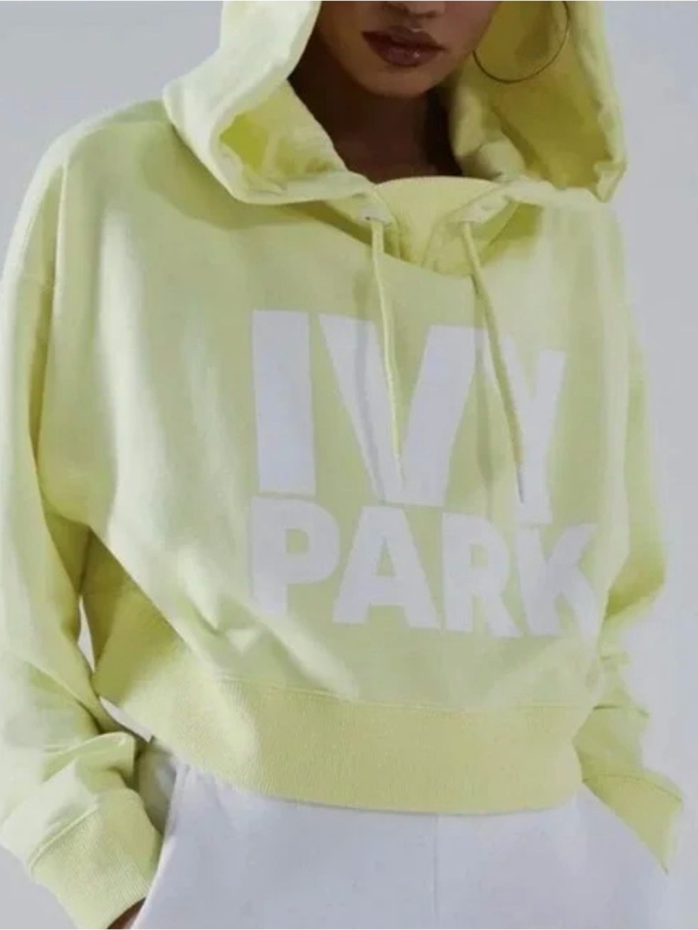 IVY PARK Pale Yellow Logo Hoodie Sweatshirt